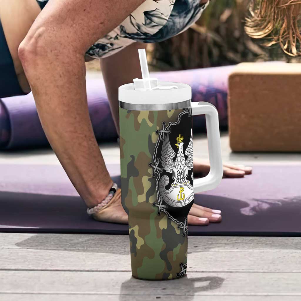 Poland Home Army Tumbler With Handle Armia Krajowa Military Eagle