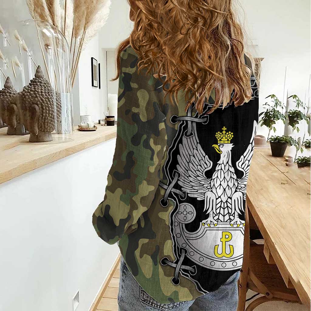 Poland Home Army Women Casual Shirt Armia Krajowa Military Eagle