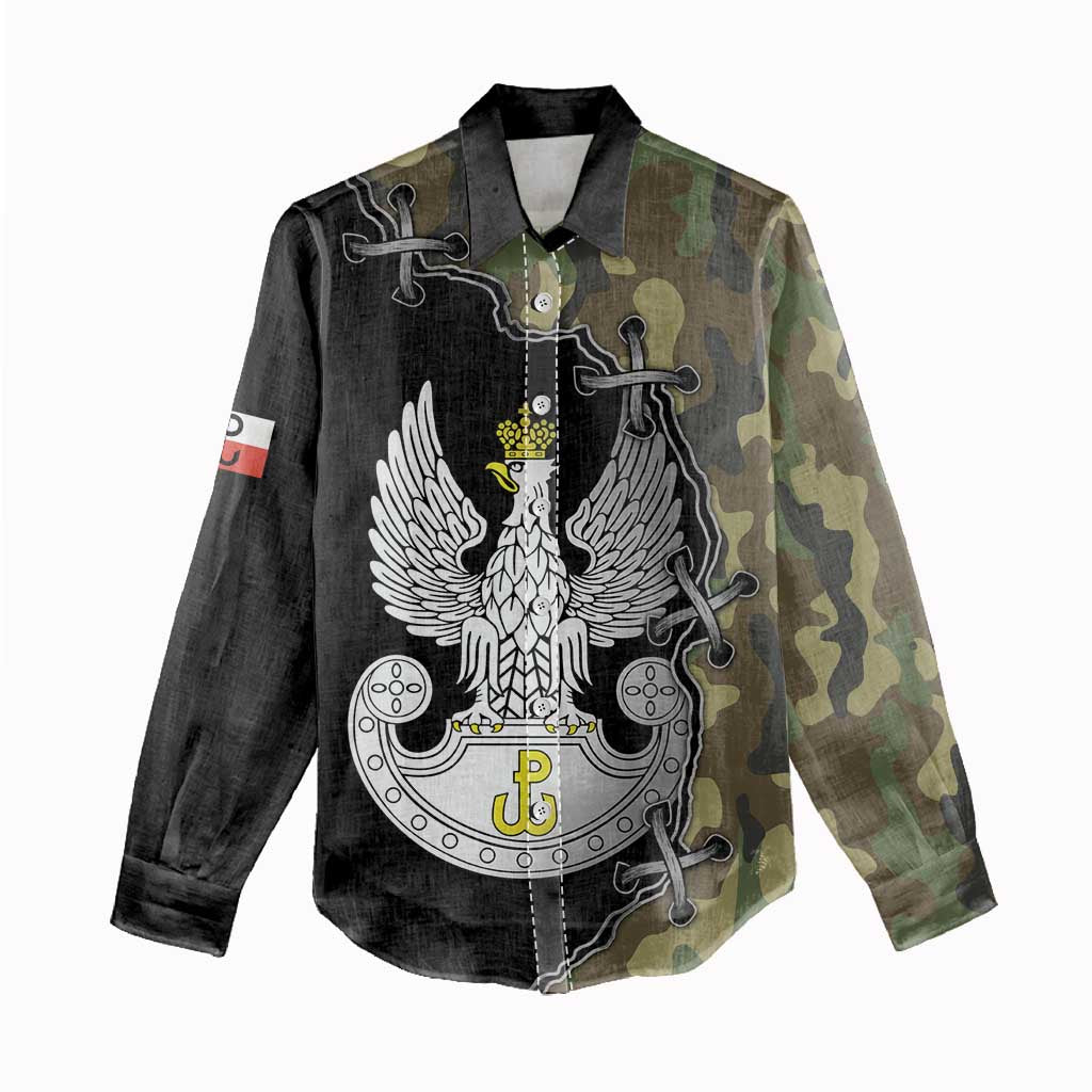 Poland Home Army Women Casual Shirt Armia Krajowa Military Eagle