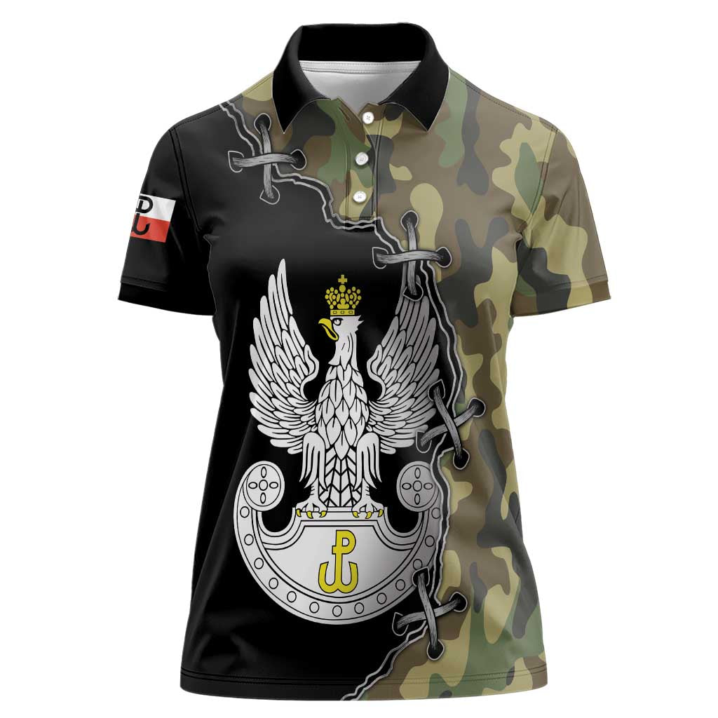 Poland Home Army Women Polo Shirt Armia Krajowa Military Eagle
