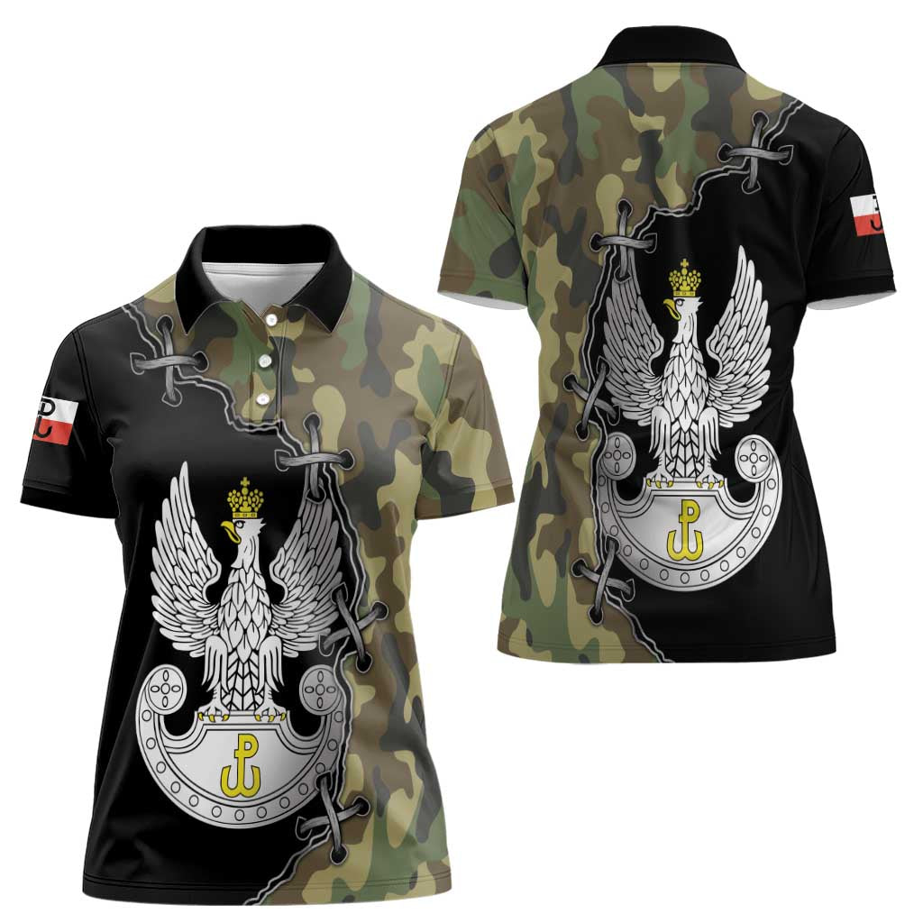 Poland Home Army Women Polo Shirt Armia Krajowa Military Eagle