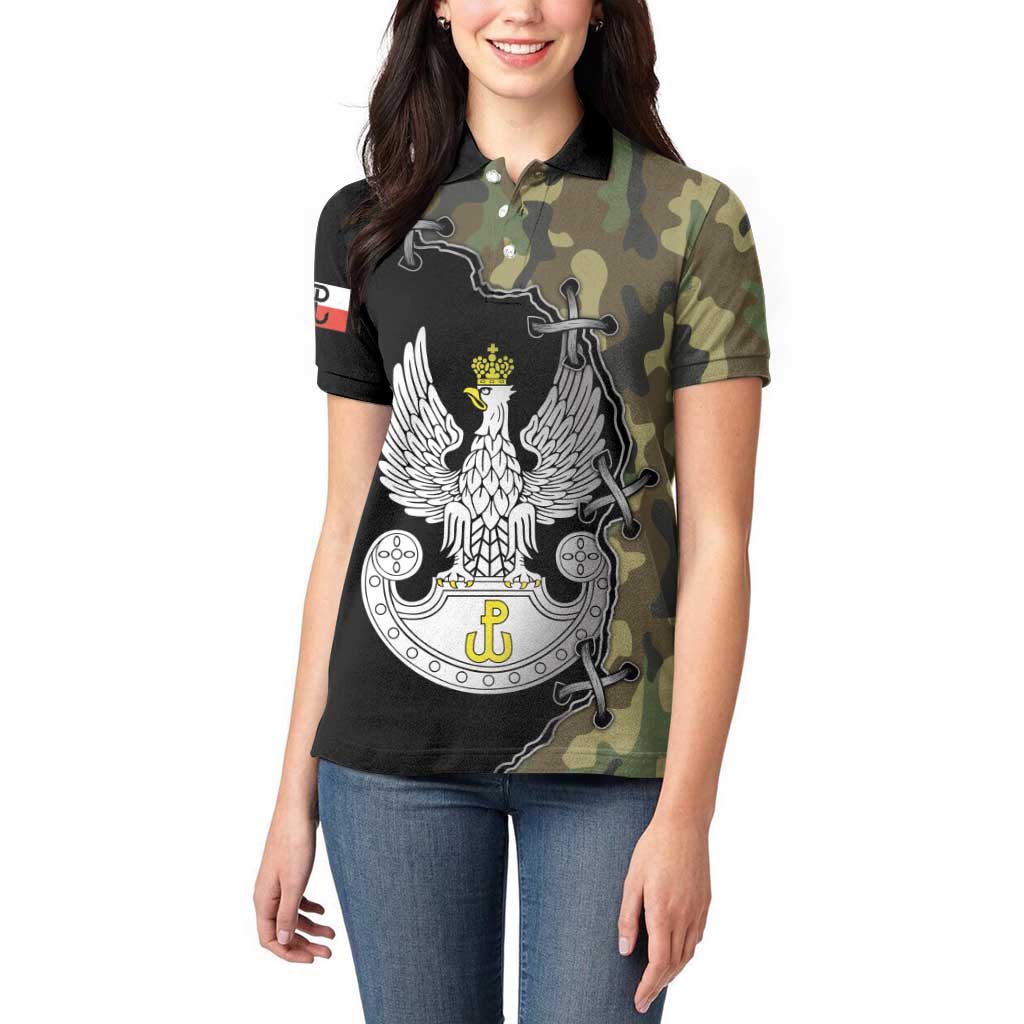 Poland Home Army Women Polo Shirt Armia Krajowa Military Eagle