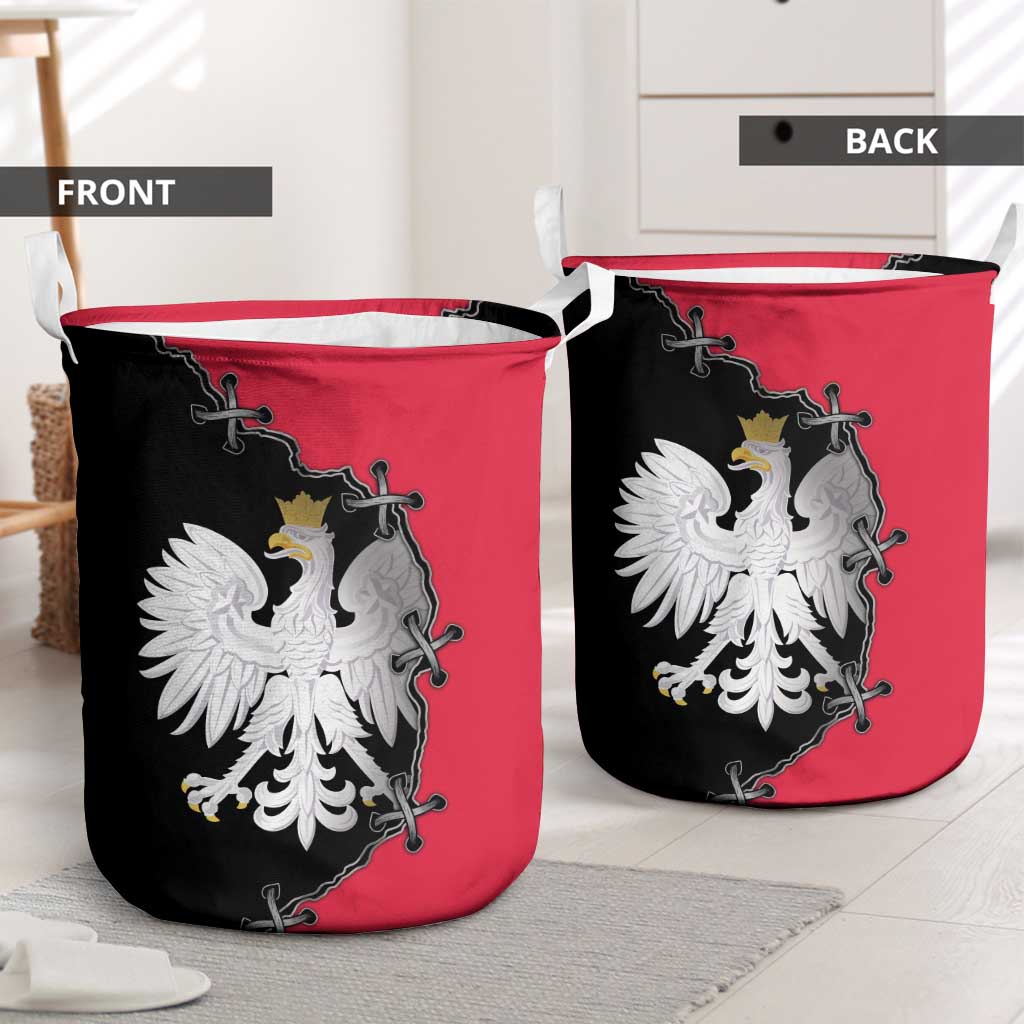 Poland White Eagle Laundry Basket Polish National Coat of Arms Design
