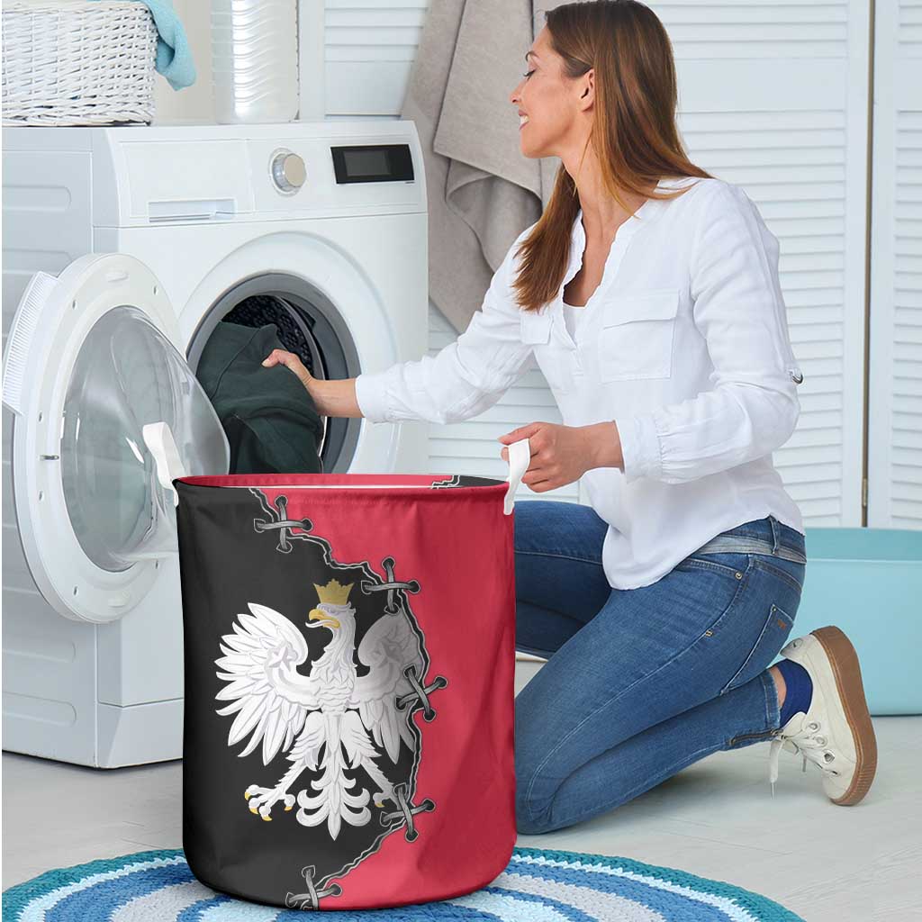 Poland White Eagle Laundry Basket Polish National Coat of Arms Design