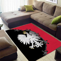 Poland White Eagle Area Rug Polish National Coat of Arms Design
