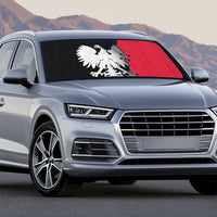 Poland White Eagle Auto Sun Shade Polish National Coat of Arms Design