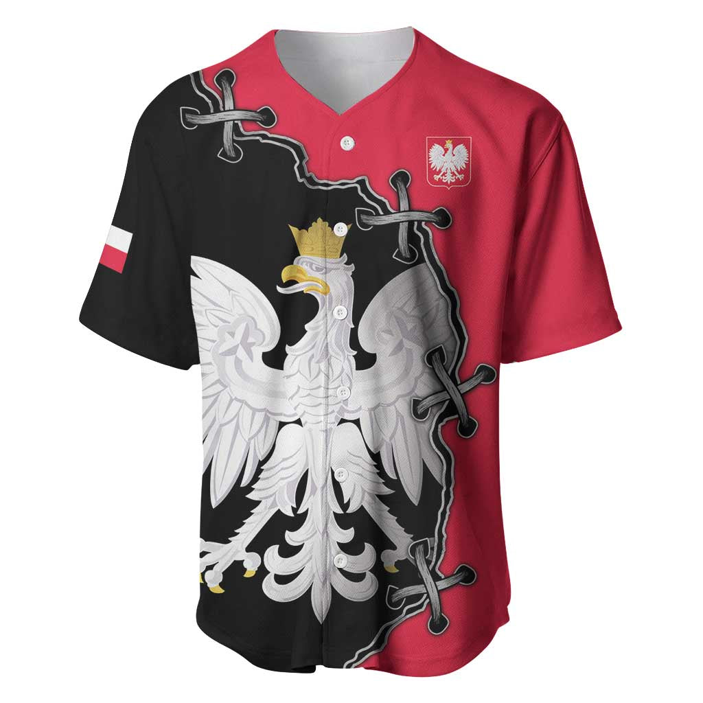 Poland White Eagle Baseball Jersey Polish National Coat of Arms Design