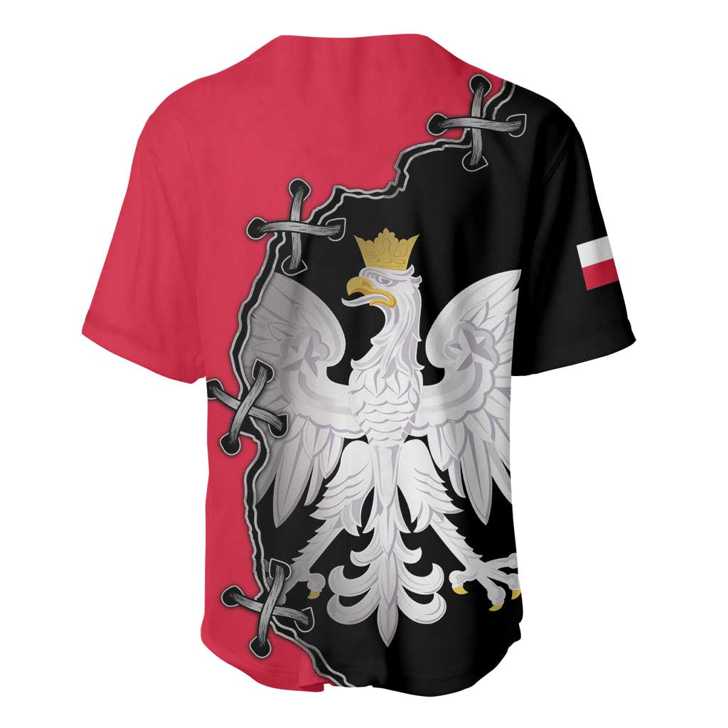 Poland White Eagle Baseball Jersey Polish National Coat of Arms Design