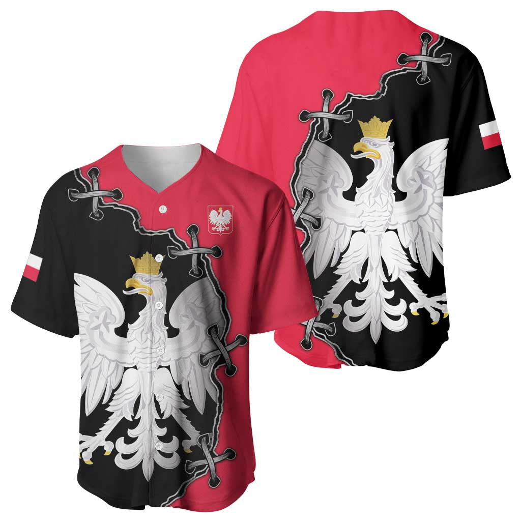 Poland White Eagle Baseball Jersey Polish National Coat of Arms Design