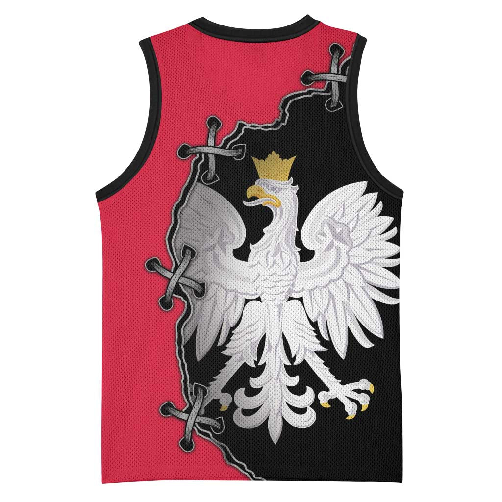 Poland White Eagle Basketball Jersey Polish National Coat of Arms Design