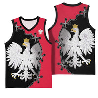 Poland White Eagle Basketball Jersey Polish National Coat of Arms Design