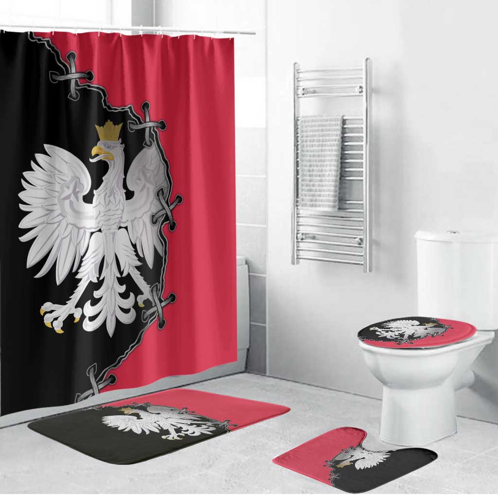 Poland White Eagle Bathroom Set Polish National Coat of Arms Design