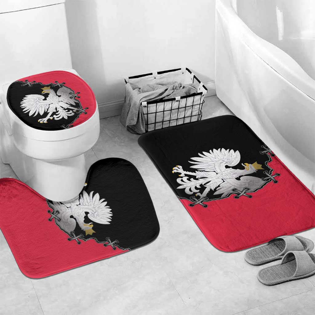 Poland White Eagle Bathroom Set Polish National Coat of Arms Design