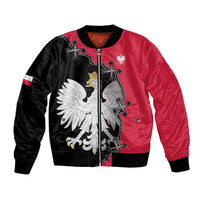 Poland White Eagle Bomber Jacket Polish National Coat of Arms Design