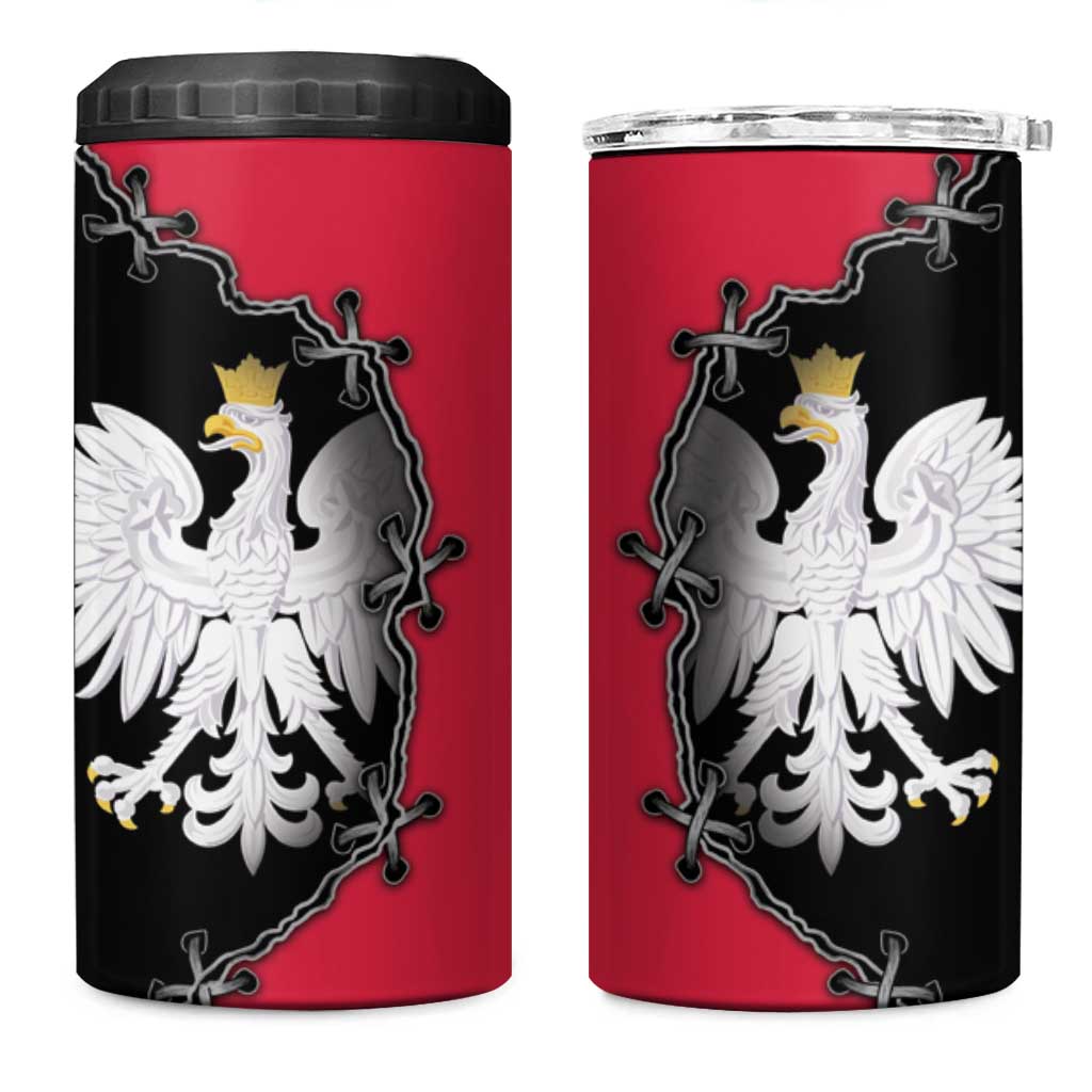 Poland White Eagle 4 in 1 Can Cooler Tumbler Polish National Coat of Arms Design