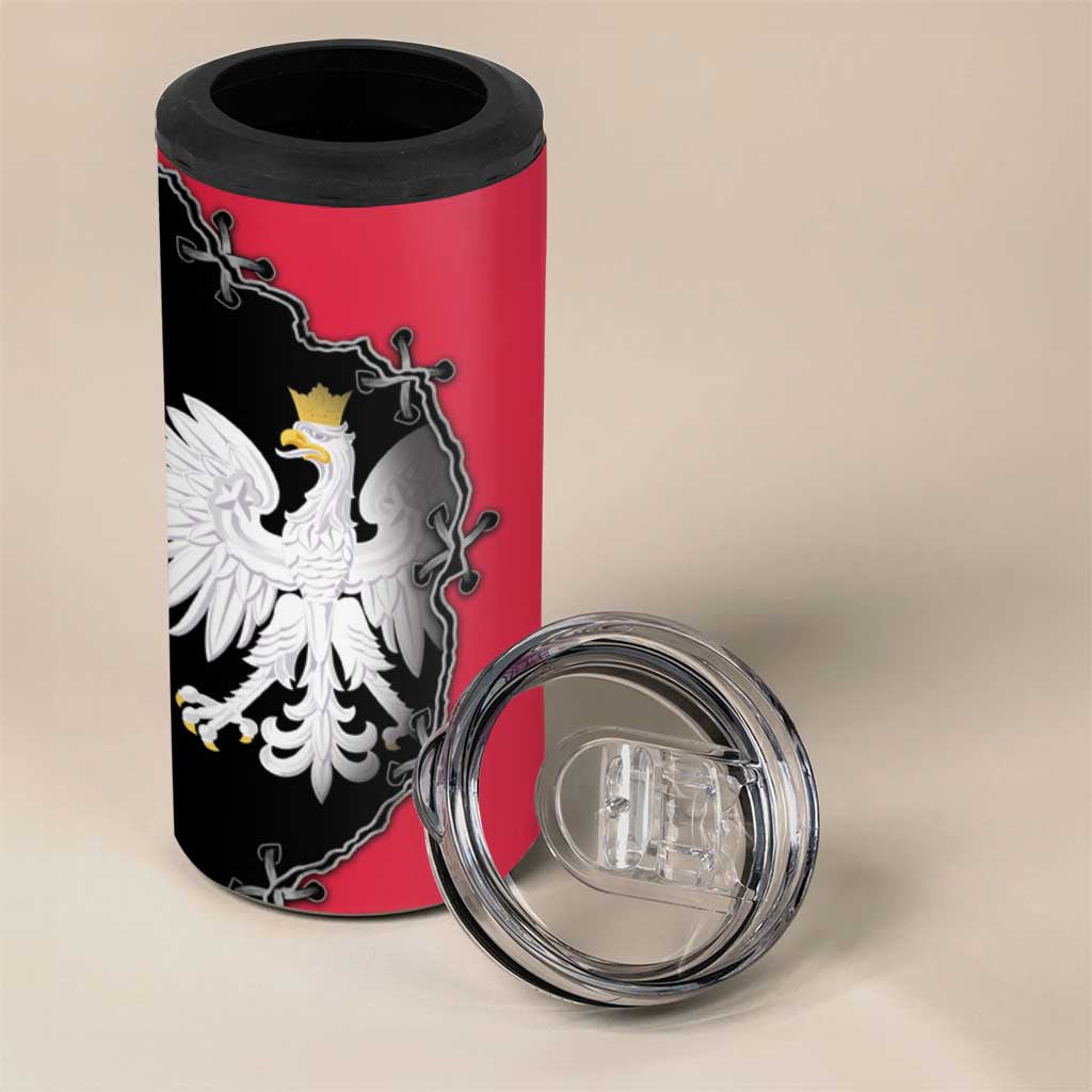 Poland White Eagle 4 in 1 Can Cooler Tumbler Polish National Coat of Arms Design