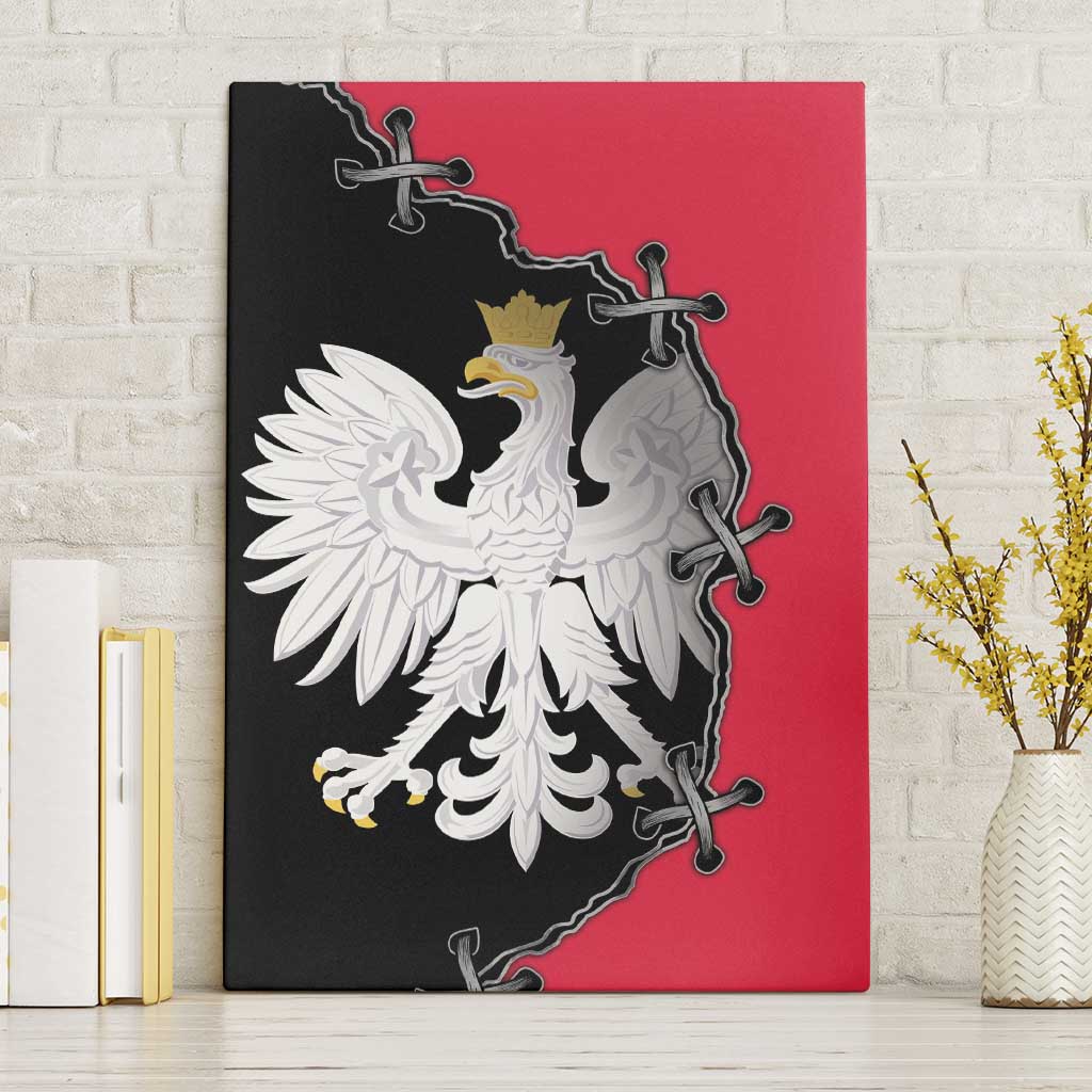 Poland White Eagle Canvas Wall Art Polish National Coat of Arms Design