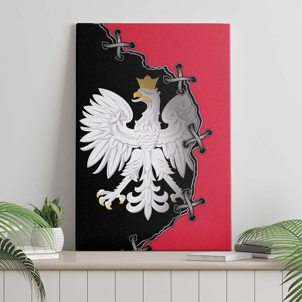 Poland White Eagle Canvas Wall Art Polish National Coat of Arms Design