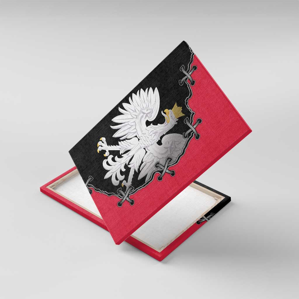 Poland White Eagle Canvas Wall Art Polish National Coat of Arms Design