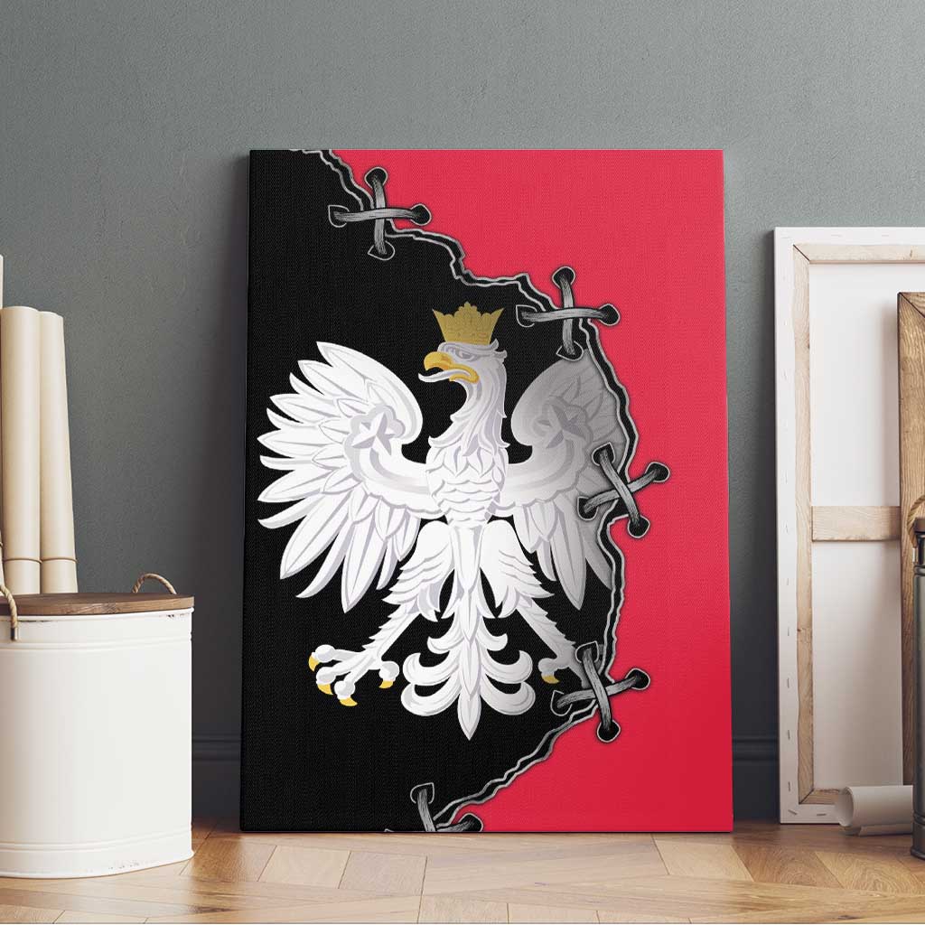 Poland White Eagle Canvas Wall Art Polish National Coat of Arms Design
