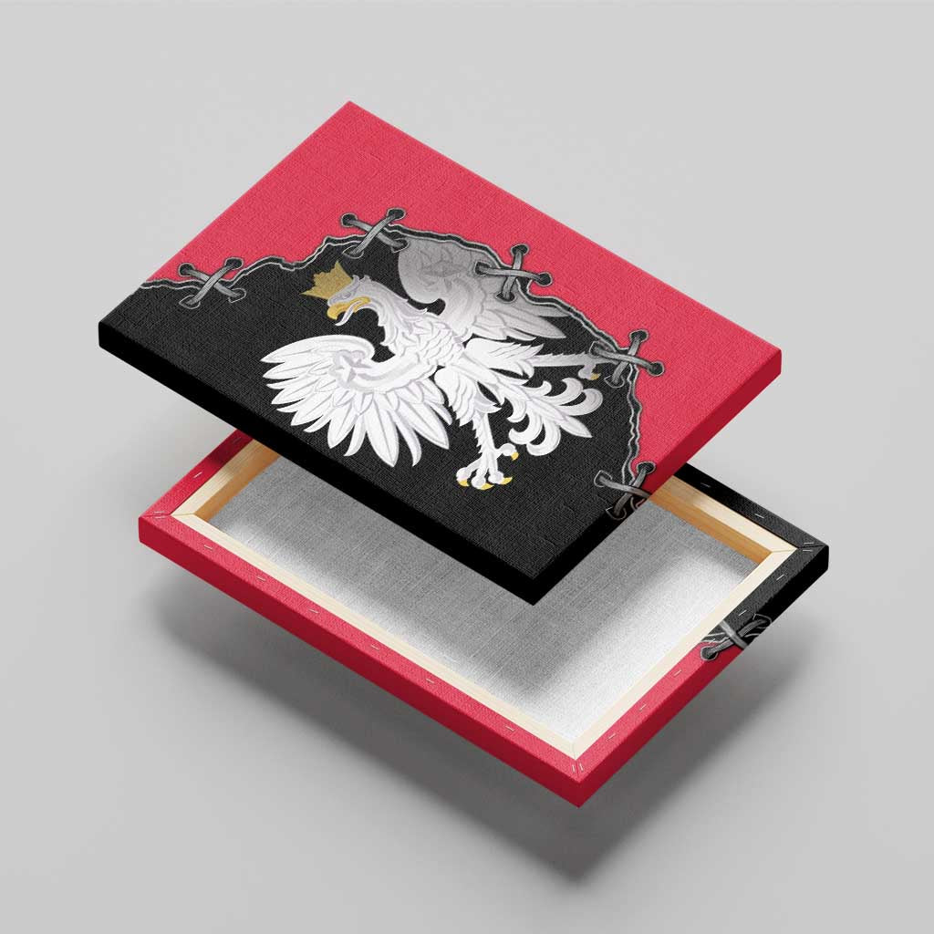 Poland White Eagle Canvas Wall Art Polish National Coat of Arms Design