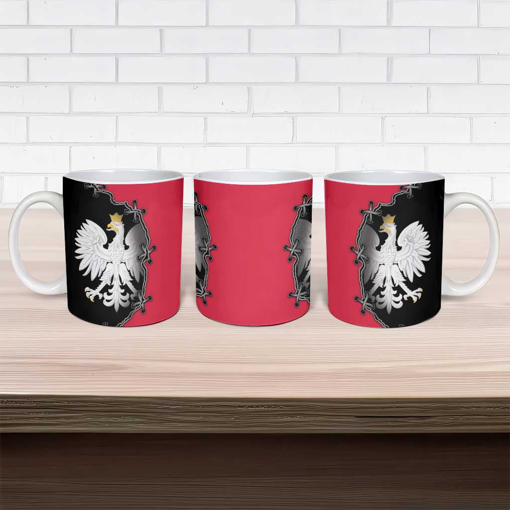 Poland White Eagle Ceramic Mug Polish National Coat of Arms Design