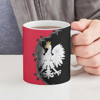 Poland White Eagle Ceramic Mug Polish National Coat of Arms Design