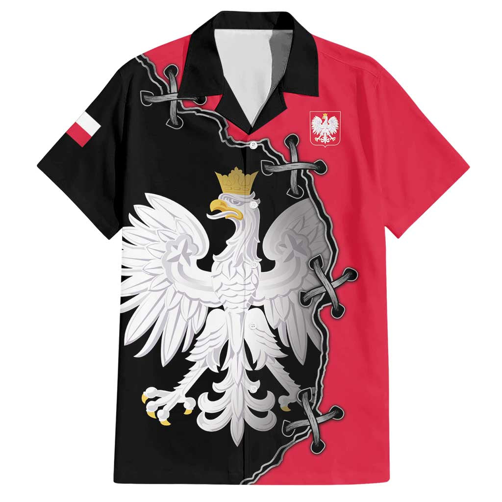 Poland White Eagle Hawaiian Shirt Polish National Coat of Arms Design
