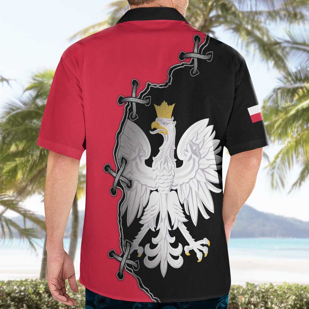 Poland White Eagle Hawaiian Shirt Polish National Coat of Arms Design