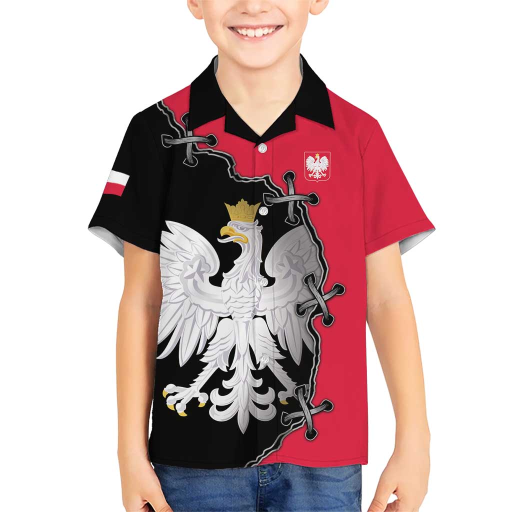 Poland White Eagle Hawaiian Shirt Polish National Coat of Arms Design