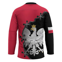 Poland White Eagle Hockey Jersey Polish National Coat of Arms Design