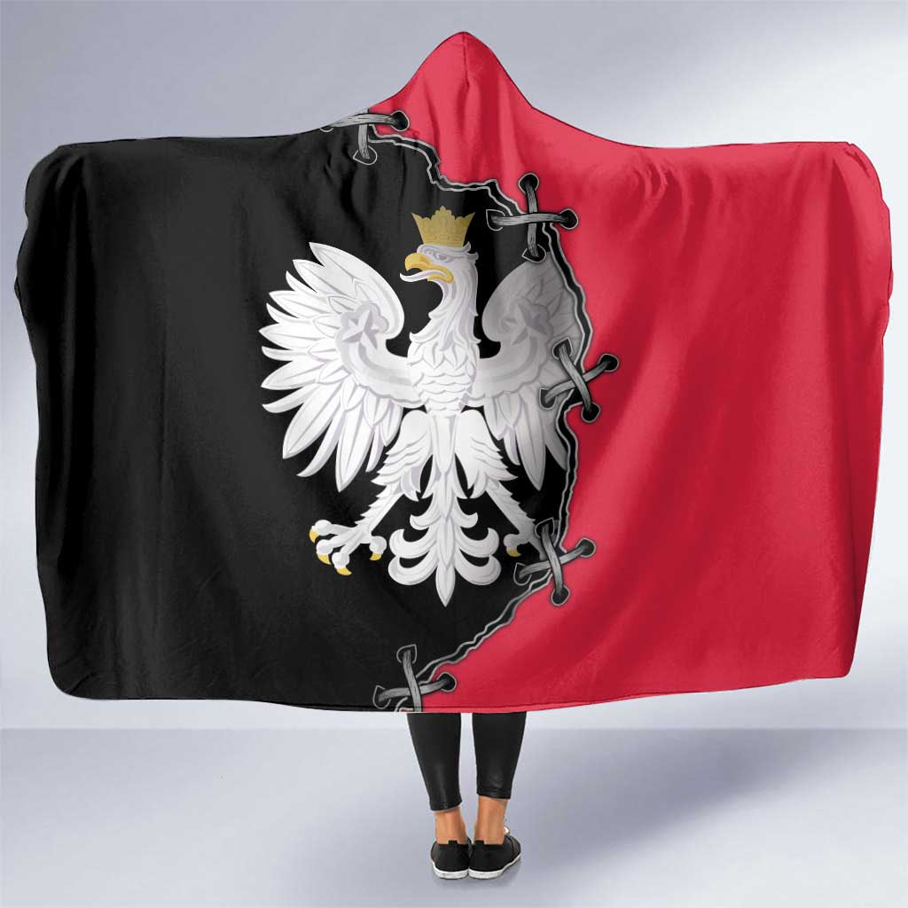 Poland White Eagle Hooded Blanket Polish National Coat of Arms Design