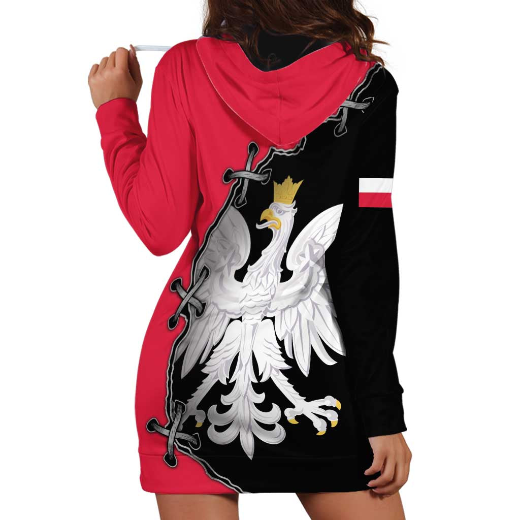 Poland White Eagle Hoodie Dress Polish National Coat of Arms Design