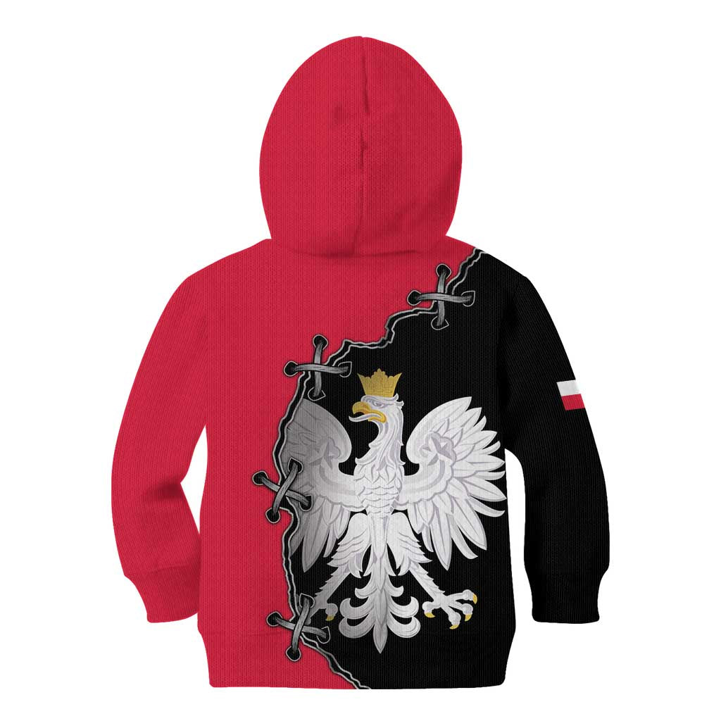 Poland White Eagle Kid Hoodie Polish National Coat of Arms Design