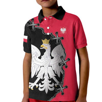 Poland White Eagle Kid Polo Shirt Polish National Coat of Arms Design