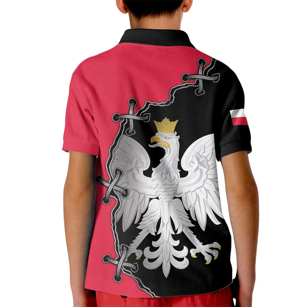 Poland White Eagle Kid Polo Shirt Polish National Coat of Arms Design