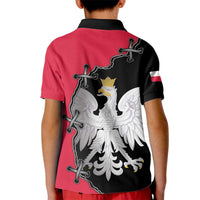 Poland White Eagle Kid Polo Shirt Polish National Coat of Arms Design