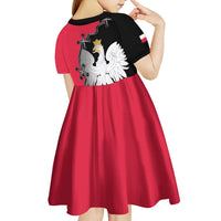 Poland White Eagle Kid Short Sleeve Dress Polish National Coat of Arms Design