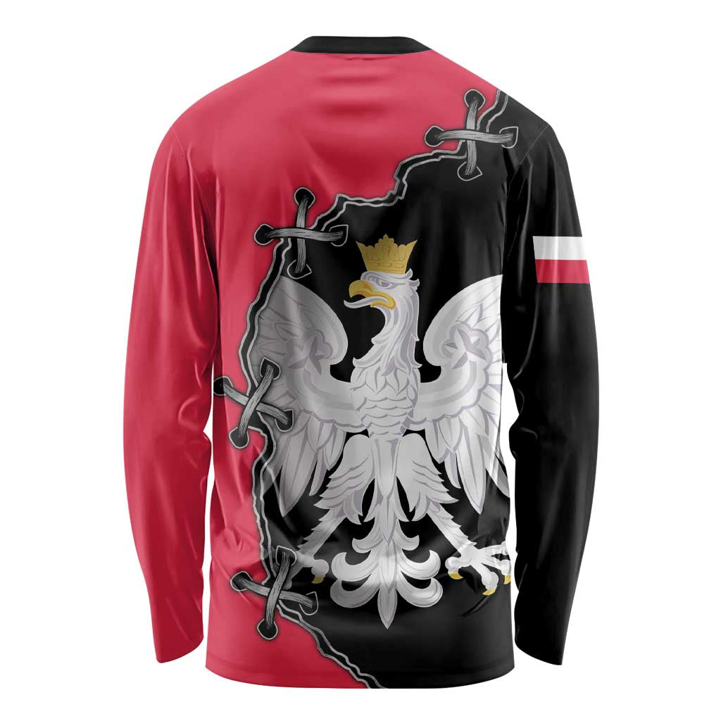 Poland White Eagle Long Sleeve Shirt Polish National Coat of Arms Design