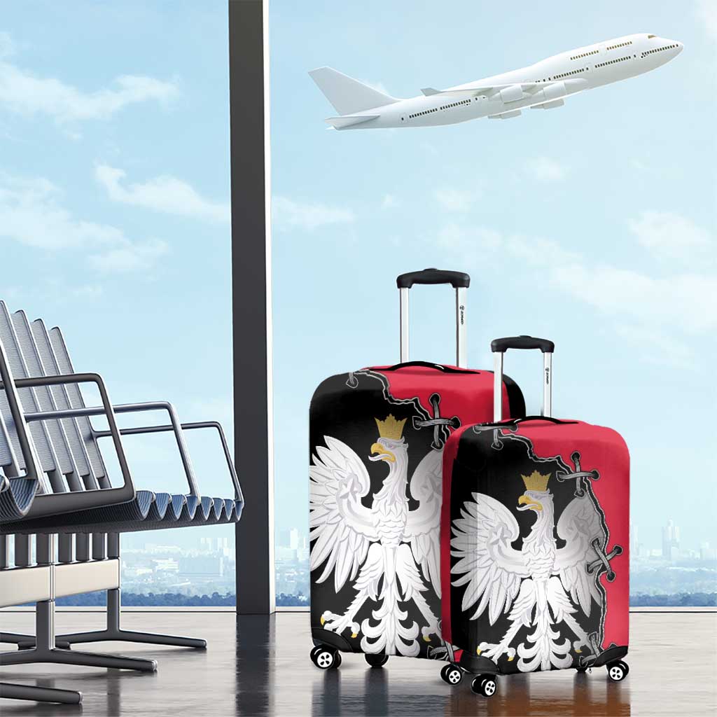 Poland White Eagle Luggage Cover Polish National Coat of Arms Design