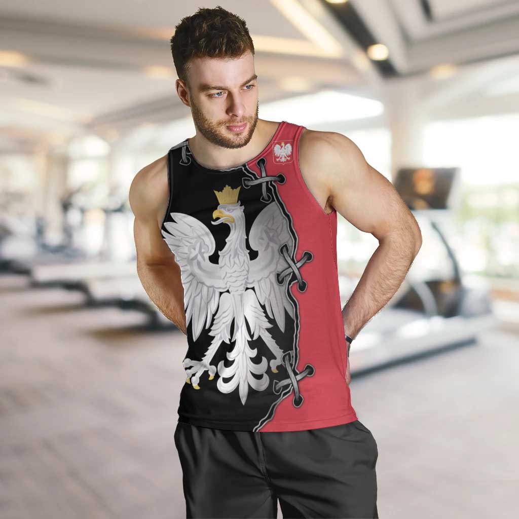 Poland White Eagle Men Tank Top Polish National Coat of Arms Design