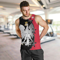 Poland White Eagle Men Tank Top Polish National Coat of Arms Design
