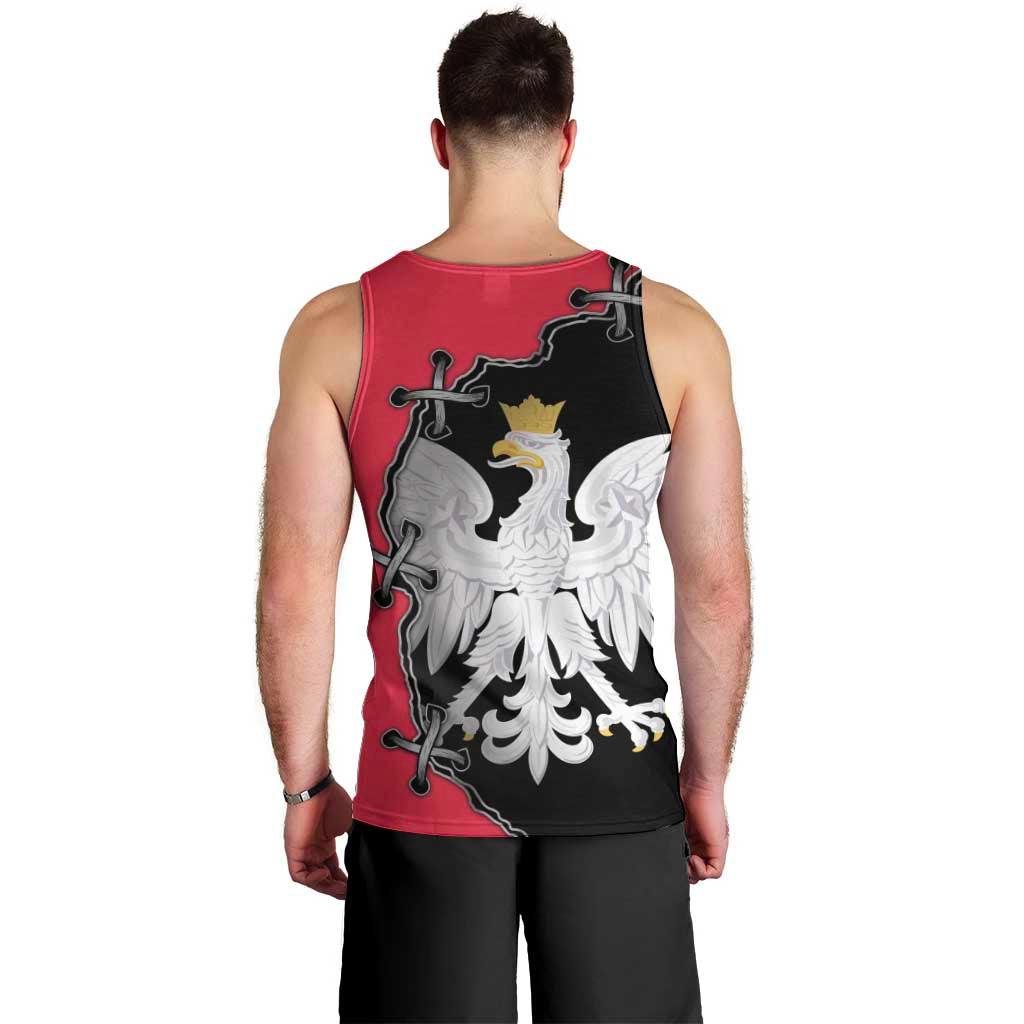Poland White Eagle Men Tank Top Polish National Coat of Arms Design