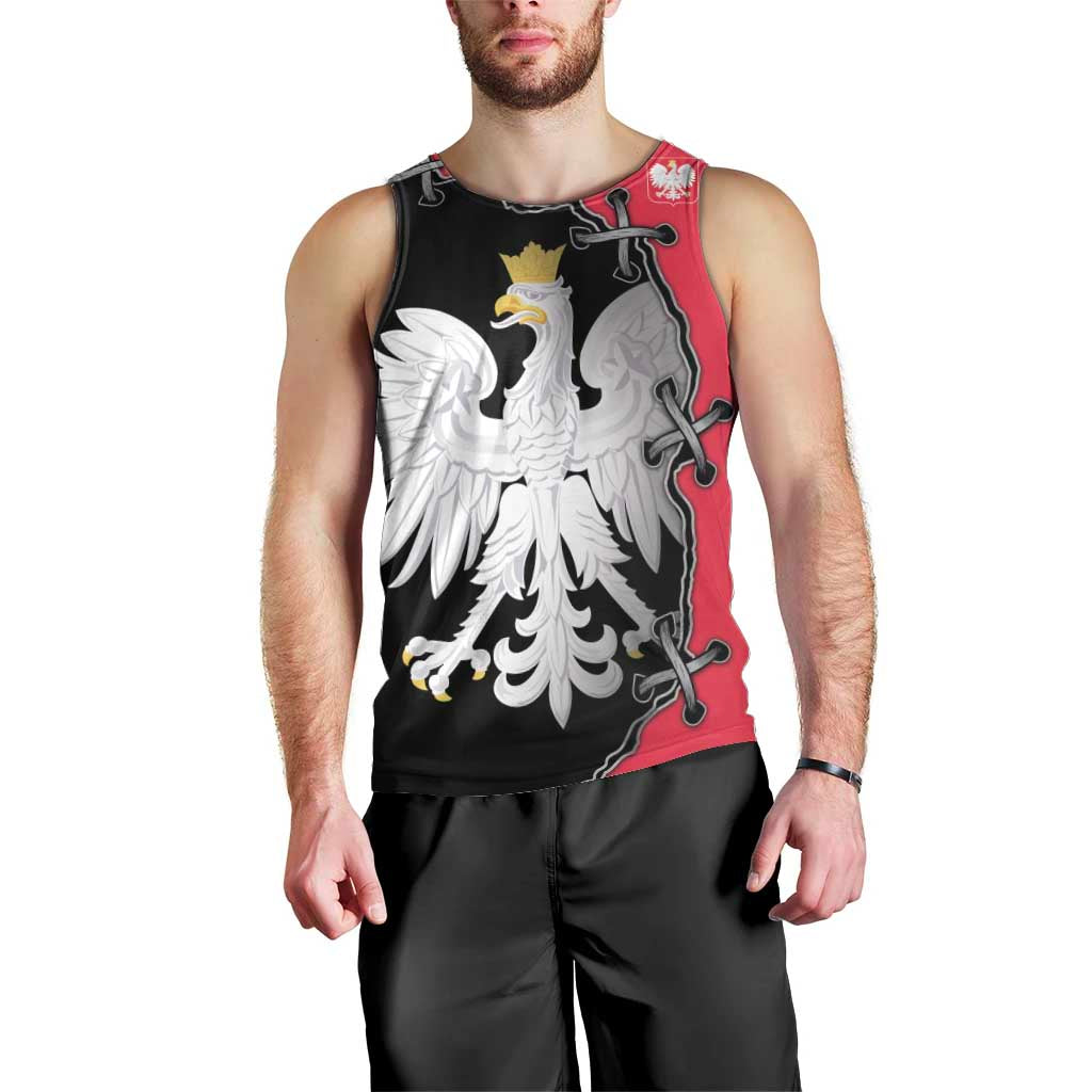 Poland White Eagle Men Tank Top Polish National Coat of Arms Design