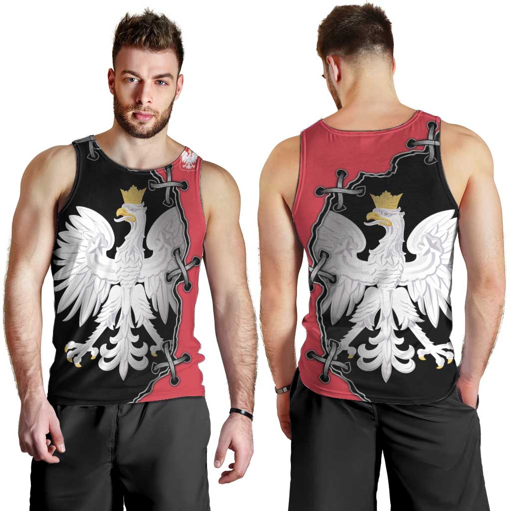 Poland White Eagle Men Tank Top Polish National Coat of Arms Design