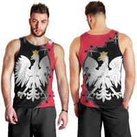 Poland White Eagle Men Tank Top Polish National Coat of Arms Design
