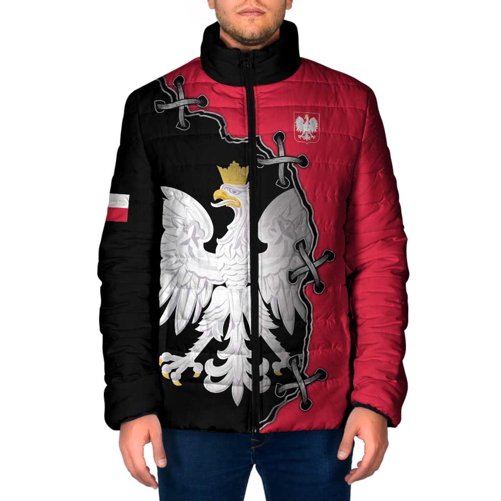 Poland White Eagle Padded Jacket Polish National Coat of Arms Design