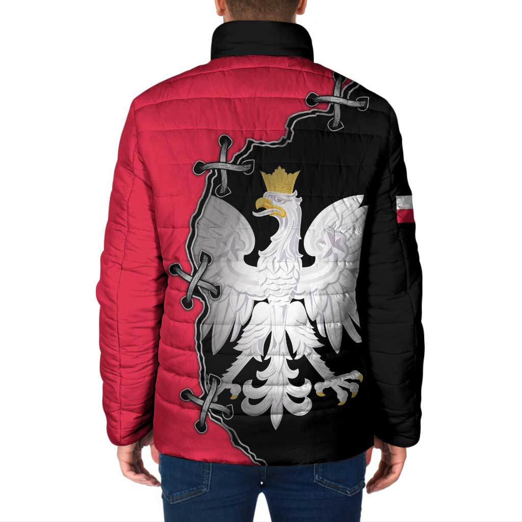 Poland White Eagle Padded Jacket Polish National Coat of Arms Design