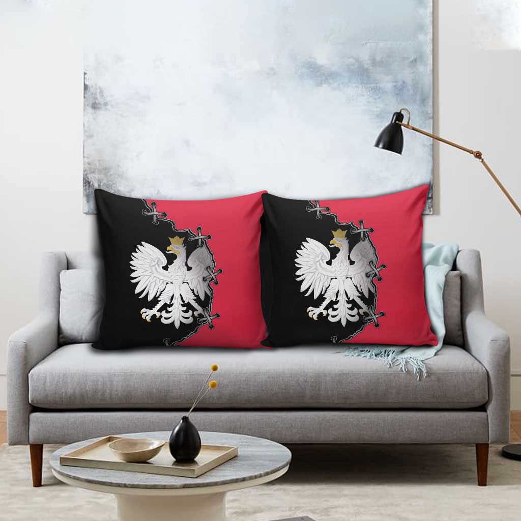 Poland White Eagle Pillow Cover Polish National Coat of Arms Design