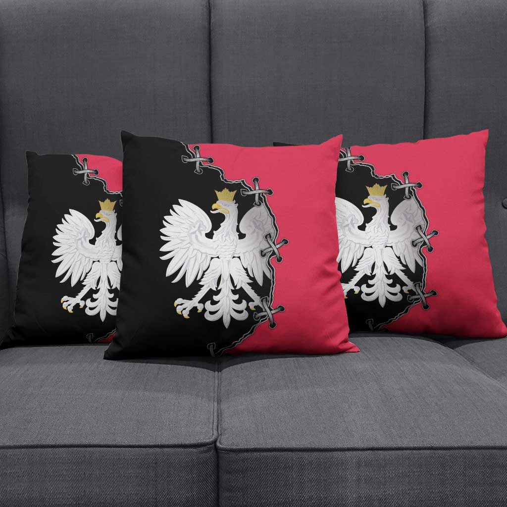 Poland White Eagle Pillow Cover Polish National Coat of Arms Design